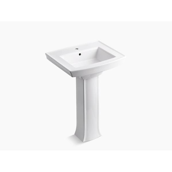 Archer Pedestal Bathroom Sink W/ Single Faucet Hole